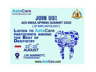 AOI-INDIA Spring Summit 2020 (of Implantology) August 22nd and 23rd, 2020