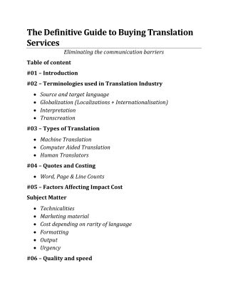The Definitive Guide to Buying Translation Services