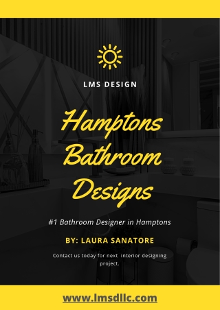 Hamptons Bathroom Designs | Best Interior Designer in Hamptons