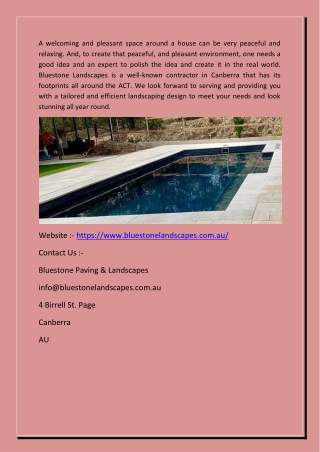 Best Canberra Paving Services -|-( Bluestone Landscapes )