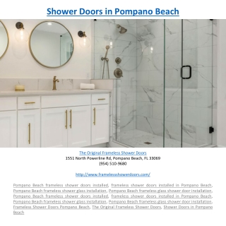 Shower Doors in Pompano Beach