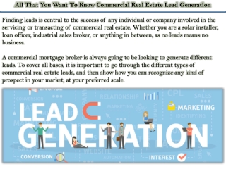 All That You Want To Know Commercial Real Estate Lead Generation