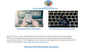Id Theft Restoration Online Services