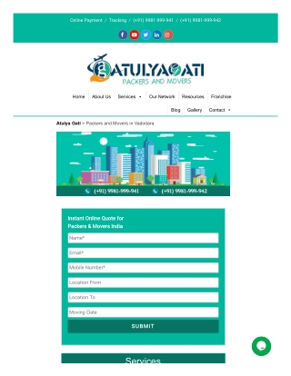 Best Packers And Movers, Corporate Relocation in Vadodara - Atulya Gati