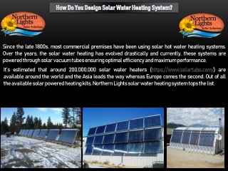 Solar Water Heating System - Northern Lights Solar Solutions