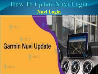 How To Update Nuvi Login