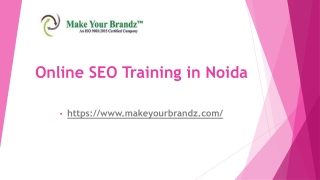 Online SEO Training in Noida