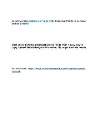 Benefits of Convert Sketch File to PSD: Important Points to Consider and its Benefits