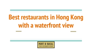 Best restaurants in Hong Kong with a waterfront view