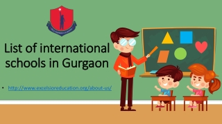 List of international schools in Gurgaon