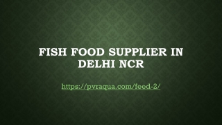 Fish food supplier in Delhi NCR