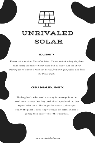 Cheap Solar Houston TX | Unrivaled Solar