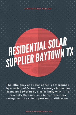 Residential Solar Supplier Baytown TX  | Unrivaled Solar