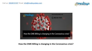 How the DME Billing is changing in the Coronavirus crisis?