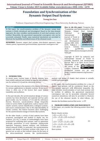 Foundation and Synchronization of the Dynamic Output Dual Systems