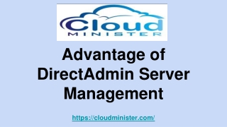 Advantage of  DirectAdmin Server Management