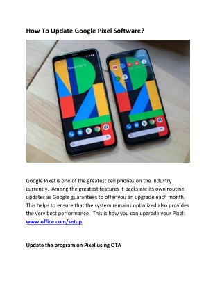 How To Update Google Pixel Software?