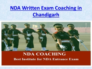 NDA Written Exam Coaching in Chandigarh