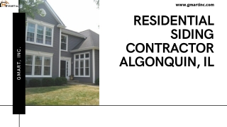 Residential Siding Contractor Algonquin IL