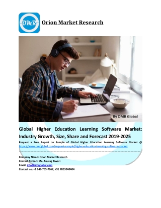 Global Higher Education Learning Software Market Growth, Size, Share, Industry Report and Forecast to 2019-2025