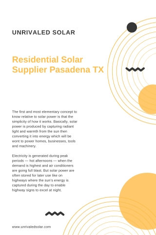 Residential Solar Supplier La Porte TX | Unrivaled Solar