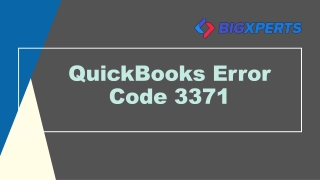 QuickBooks Error 3371