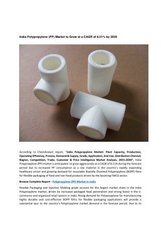 Price of Polypropylene (PP) Market Pricing