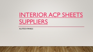 Interior ACP Sheets Suppliers