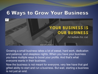 6 Ways to Grow Your Business