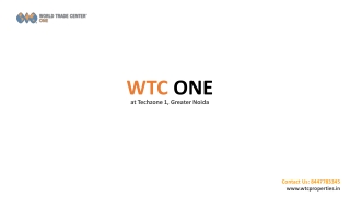 World Trade Centre One Techzone 1 Greater Noida