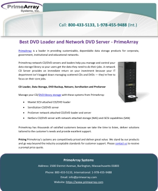 Best DVD Loader and Network DVD Server – PrimeArray