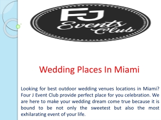 Wedding Places In Miami