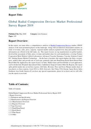 Radial Compression Devices Set For Rapid Growth And Trend, By 2026