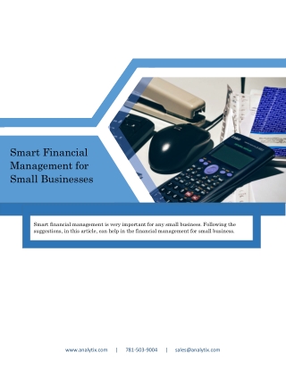 Smart Financial Management for Small Businesses