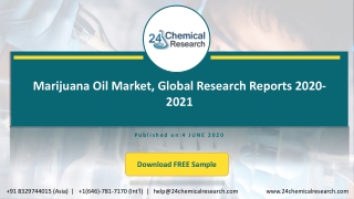 Marijuana Oil Market, Global Research Reports 2020-2021