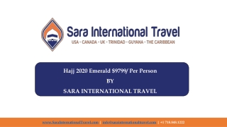 16 Days Non Shifting Hajj Package 2020 from USA | Sara International Travel