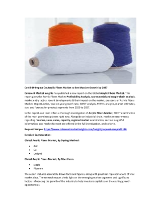 Acrylic Fibers Market