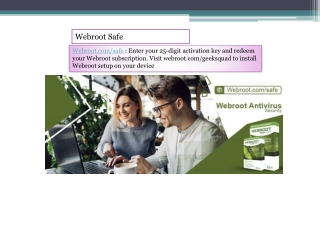 Webroot Safe - Enter webroot key code | webroot.com/safe