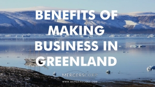 Benefits of Making Business in Greenland | Buy & Sell Business
