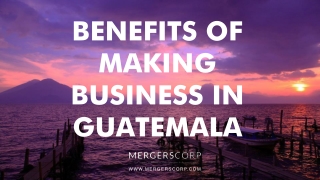 Benefits of Making Business in Guatemala | Buy & Sell Business