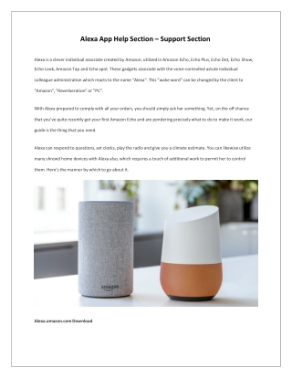 Alexa App Help Section – Support Section
