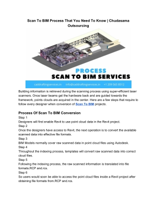 Scan To BIM Process That You Need To Know | Chudasama Outsourcing