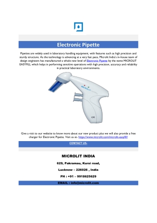 Electronic Pipette