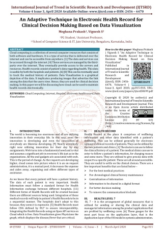 An Adaptive Technique in Electronic Health Record for Clinical Decision Making Based on Data Visualization