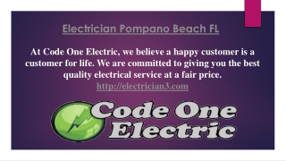 Electrician Pompano Beach FL