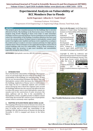 Experimental Analysis on Vulnerability of RCC Members Due to Floods