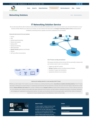 Best Complete Computer Networking Solution Provider Company India NCR Delhi  - IT Cryons