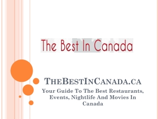 The Best In Canada.ca