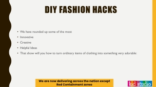 DIY fashion hacks - Kidstudio