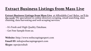 Extract Business Listings from Mass Live